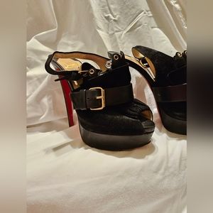 Christian Louboutin Black Slingback Heels